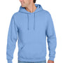 Jerzees Mens NuBlend Pill Resistant Fleece Hooded Sweatshirt Hoodie w/ Pouch Pocket - Light Blue