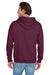 Jerzees 996M/996/996MR Mens NuBlend Pill Resistant Fleece Hooded Sweatshirt Hoodie w/ Pouch Pocket Maroon Model Back