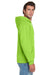 Jerzees 996M/996/996MR Mens NuBlend Pill Resistant Fleece Hooded Sweatshirt Hoodie w/ Pouch Pocket Neon Green Model Side