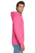 Jerzees 996M/996/996MR Mens NuBlend Pill Resistant Fleece Hooded Sweatshirt Hoodie w/ Pouch Pocket Neon Pink Model Side