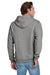 Jerzees 996M/996/996MR Mens NuBlend Pill Resistant Fleece Hooded Sweatshirt Hoodie w/ Pouch Pocket Oxford Grey Model Back