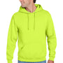 Jerzees Mens NuBlend Pill Resistant Fleece Hooded Sweatshirt Hoodie w/ Pouch Pocket - Safety Green