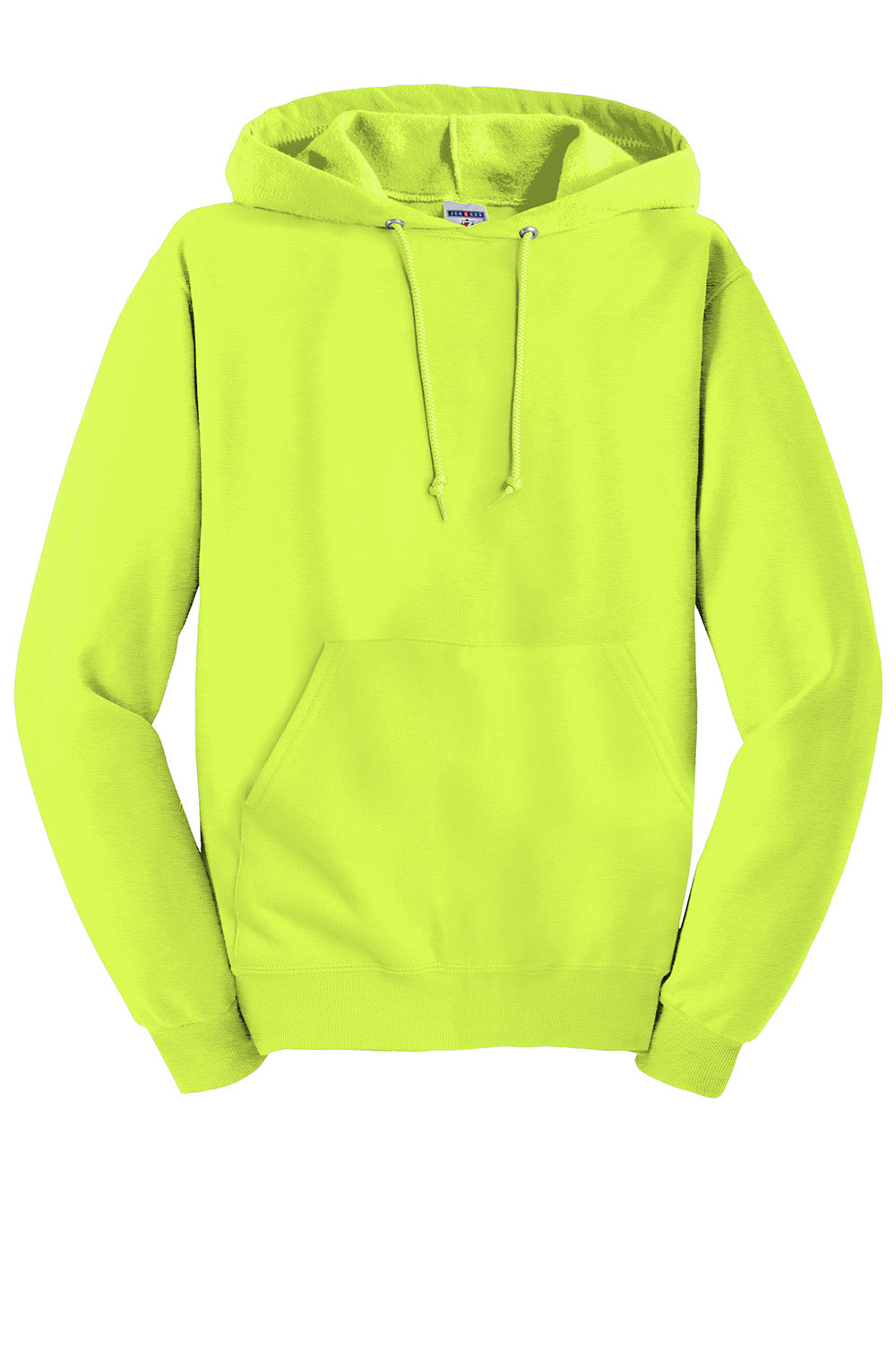 Jerzees 996M/996/996MR Mens NuBlend Pill Resistant Fleece Hooded Sweatshirt Hoodie w/ Pouch Pocket Safety Green Flat Front