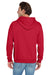 Jerzees 996M/996/996MR Mens NuBlend Pill Resistant Fleece Hooded Sweatshirt Hoodie w/ Pouch Pocket True Red Model Back