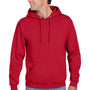 Jerzees Mens NuBlend Pill Resistant Fleece Hooded Sweatshirt Hoodie w/ Pouch Pocket - True Red