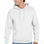 Jerzees Mens NuBlend Pill Resistant Fleece Hooded Sweatshirt Hoodie w/ Pouch Pocket - White