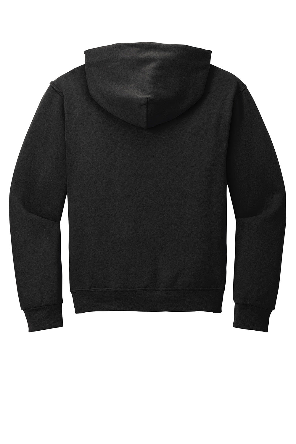 Jerzees 996M/996/996MR Mens NuBlend Pill Resistant Fleece Hooded Sweatshirt Hoodie w/ Pouch Pocket Black Flat Back