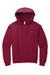 Jerzees 996M/996/996MR Mens NuBlend Pill Resistant Fleece Hooded Sweatshirt Hoodie w/ Pouch Pocket Cardinal Red Flat Front