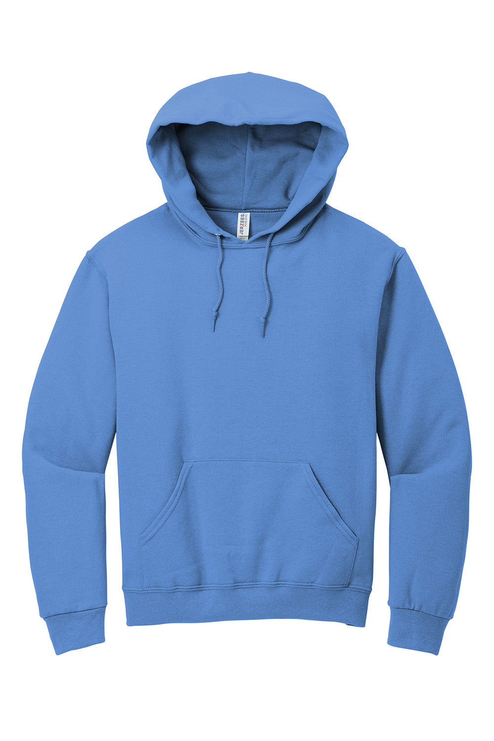 Jerzees 996M/996/996MR Mens NuBlend Pill Resistant Fleece Hooded Sweatshirt Hoodie w/ Pouch Pocket Columbia Blue Flat Front