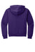 Jerzees 996M/996/996MR Mens NuBlend Pill Resistant Fleece Hooded Sweatshirt Hoodie w/ Pouch Pocket Deep Purple Flat Back