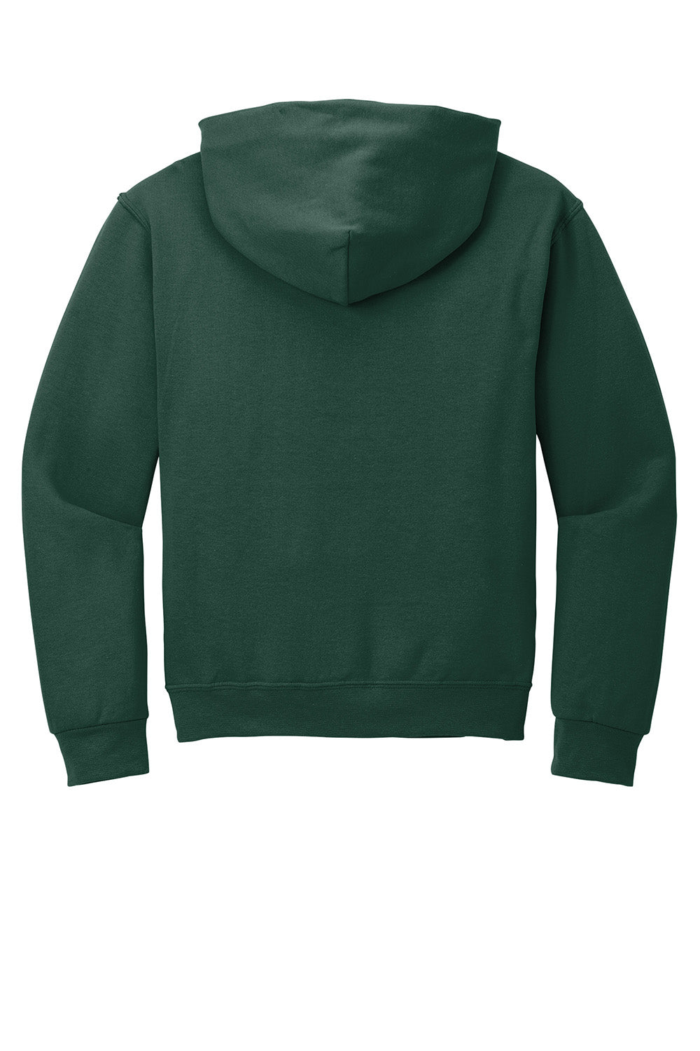 Jerzees 996M/996/996MR Mens NuBlend Pill Resistant Fleece Hooded Sweatshirt Hoodie w/ Pouch Pocket Forest Green Flat Back