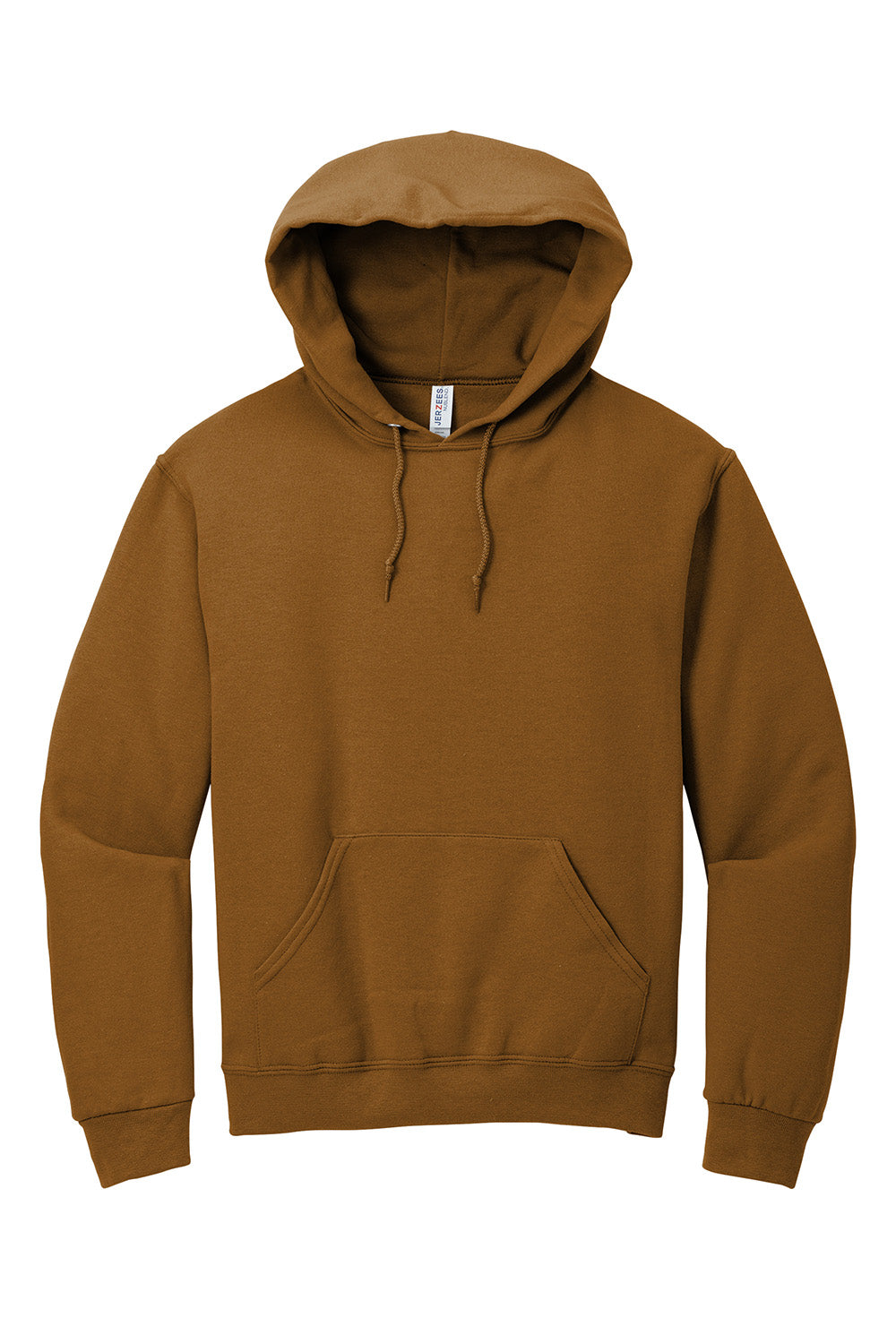 Jerzees 996M/996/996MR Mens NuBlend Pill Resistant Fleece Hooded Sweatshirt Hoodie w/ Pouch Pocket Golden Pecan Brown Flat Front