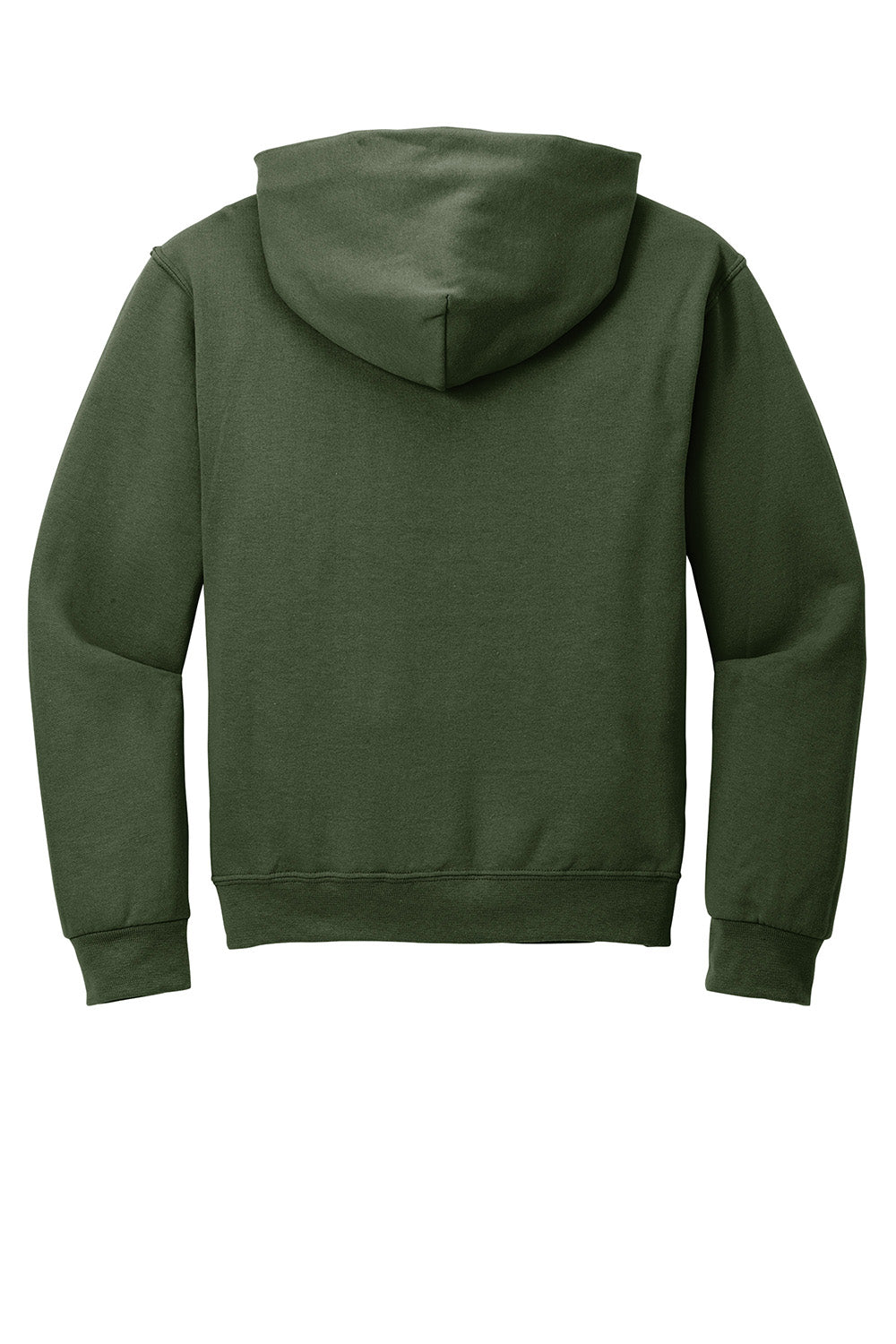 Jerzees 996M/996/996MR Mens NuBlend Pill Resistant Fleece Hooded Sweatshirt Hoodie w/ Pouch Pocket Military Green Flat Back