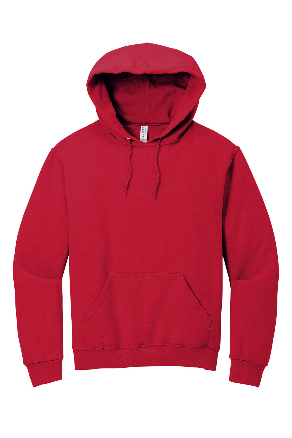 Jerzees 996M/996/996MR Mens NuBlend Pill Resistant Fleece Hooded Sweatshirt Hoodie w/ Pouch Pocket True Red Flat Front