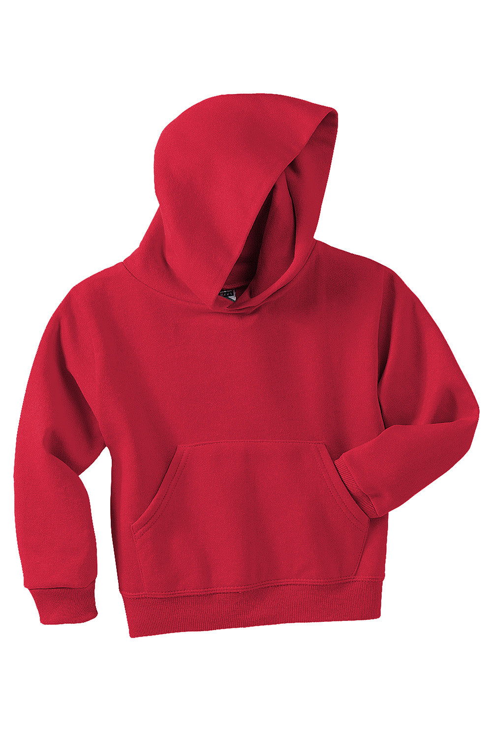 Jerzees 996Y/996YR Youth NuBlend Pill Resistant Fleece Hooded Sweatshirt Hoodie w/ Pouch Pocket True Red Flat Front