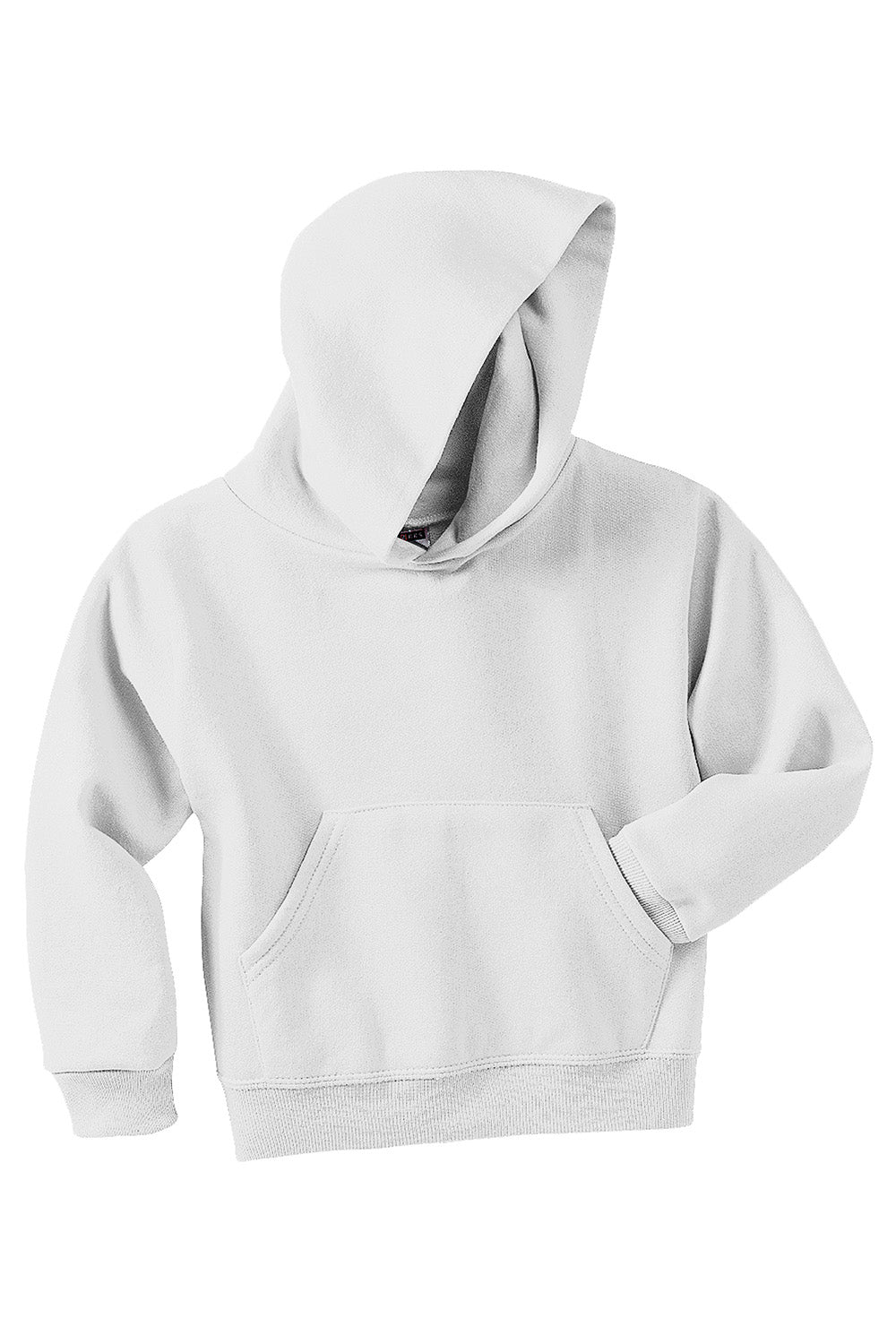 Jerzees 996Y/996YR Youth NuBlend Pill Resistant Fleece Hooded Sweatshirt Hoodie w/ Pouch Pocket White Flat Front