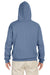 Jerzees 996M/996/996MR Mens NuBlend Pill Resistant Fleece Hooded Sweatshirt Hoodie w/ Pouch Pocket Denim Blue Model Back