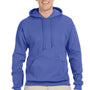 Jerzees Mens NuBlend Pill Resistant Fleece Hooded Sweatshirt Hoodie w/ Pouch Pocket - Periwinkle Blue