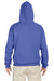 Jerzees 996M/996/996MR Mens NuBlend Pill Resistant Fleece Hooded Sweatshirt Hoodie w/ Pouch Pocket Periwinkle Blue Model Back