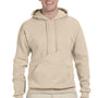 Jerzees Mens NuBlend Pill Resistant Fleece Hooded Sweatshirt Hoodie w/ Pouch Pocket - Sandstone