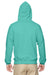 Jerzees 996M/996/996MR Mens NuBlend Pill Resistant Fleece Hooded Sweatshirt Hoodie w/ Pouch Pocket Mint Green Model Back