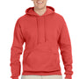 Jerzees Mens NuBlend Pill Resistant Fleece Hooded Sweatshirt Hoodie w/ Pouch Pocket - Sunset Coral