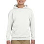 Jerzees Youth NuBlend Pill Resistant Fleece Hooded Sweatshirt Hoodie w/ Pouch Pocket - White