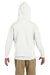 Jerzees 996Y/996YR Youth NuBlend Pill Resistant Fleece Hooded Sweatshirt Hoodie w/ Pouch Pocket White Model Back