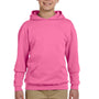 Jerzees Youth NuBlend Pill Resistant Fleece Hooded Sweatshirt Hoodie w/ Pouch Pocket - Neon Pink