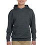 Jerzees Youth NuBlend Pill Resistant Fleece Hooded Sweatshirt Hoodie w/ Pouch Pocket - Heather Black