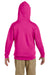 Jerzees 996Y/996YR Youth NuBlend Pill Resistant Fleece Hooded Sweatshirt Hoodie w/ Pouch Pocket Cyber Pink Model Back