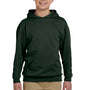 Jerzees Youth NuBlend Pill Resistant Fleece Hooded Sweatshirt Hoodie w/ Pouch Pocket - Forest Green