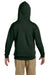 Jerzees 996Y/996YR Youth NuBlend Pill Resistant Fleece Hooded Sweatshirt Hoodie w/ Pouch Pocket Forest Green Model Back