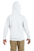 Jerzees 996Y/996YR Youth NuBlend Pill Resistant Fleece Hooded Sweatshirt Hoodie w/ Pouch Pocket Ash Grey Model Back