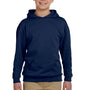 Jerzees Youth NuBlend Pill Resistant Fleece Hooded Sweatshirt Hoodie w/ Pouch Pocket - Navy Blue