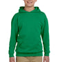 Jerzees Youth NuBlend Pill Resistant Fleece Hooded Sweatshirt Hoodie w/ Pouch Pocket - Kelly Green