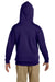 Jerzees 996Y/996YR Youth NuBlend Pill Resistant Fleece Hooded Sweatshirt Hoodie w/ Pouch Pocket Deep Purple Model Back