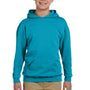 Jerzees Youth NuBlend Pill Resistant Fleece Hooded Sweatshirt Hoodie w/ Pouch Pocket - California Blue