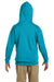 Jerzees 996Y/996YR Youth NuBlend Pill Resistant Fleece Hooded Sweatshirt Hoodie w/ Pouch Pocket California Blue Model Back