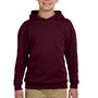 Jerzees Youth NuBlend Pill Resistant Fleece Hooded Sweatshirt Hoodie w/ Pouch Pocket - Maroon