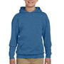 Jerzees Youth NuBlend Pill Resistant Fleece Hooded Sweatshirt Hoodie w/ Pouch Pocket - Vintage Heather Blue