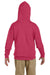 Jerzees 996Y/996YR Youth NuBlend Pill Resistant Fleece Hooded Sweatshirt Hoodie w/ Pouch Pocket Vintage Heather Red Model Back