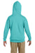 Jerzees 996Y/996YR Youth NuBlend Pill Resistant Fleece Hooded Sweatshirt Hoodie w/ Pouch Pocket Scuba Blue Model Back