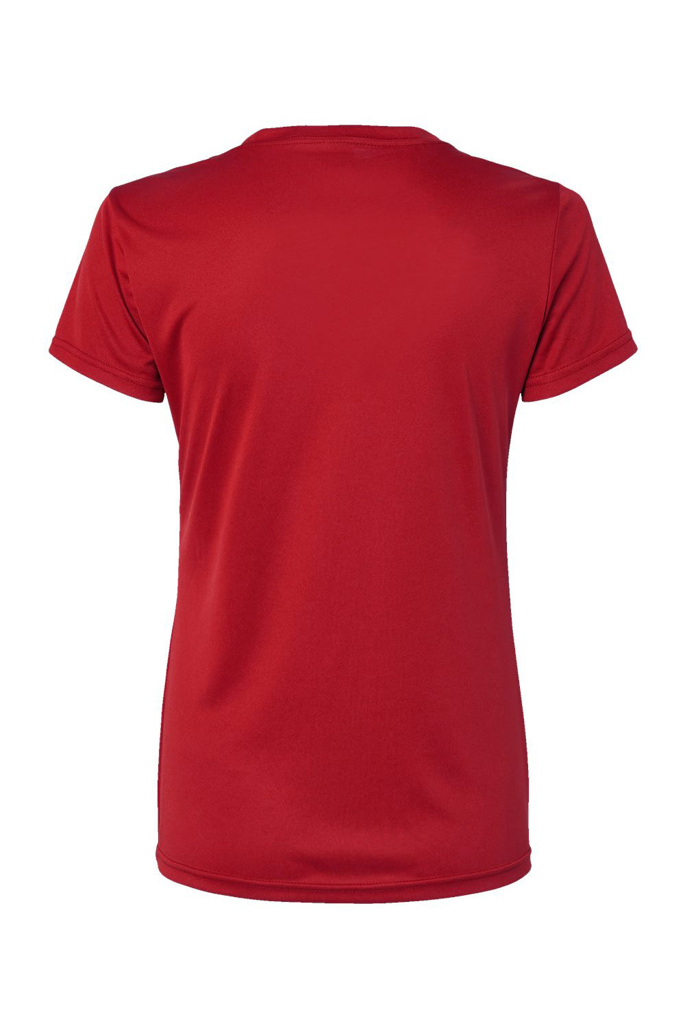 Paragon 203 Womens Vera Short Sleeve V-Neck T-Shirt Red Flat Back