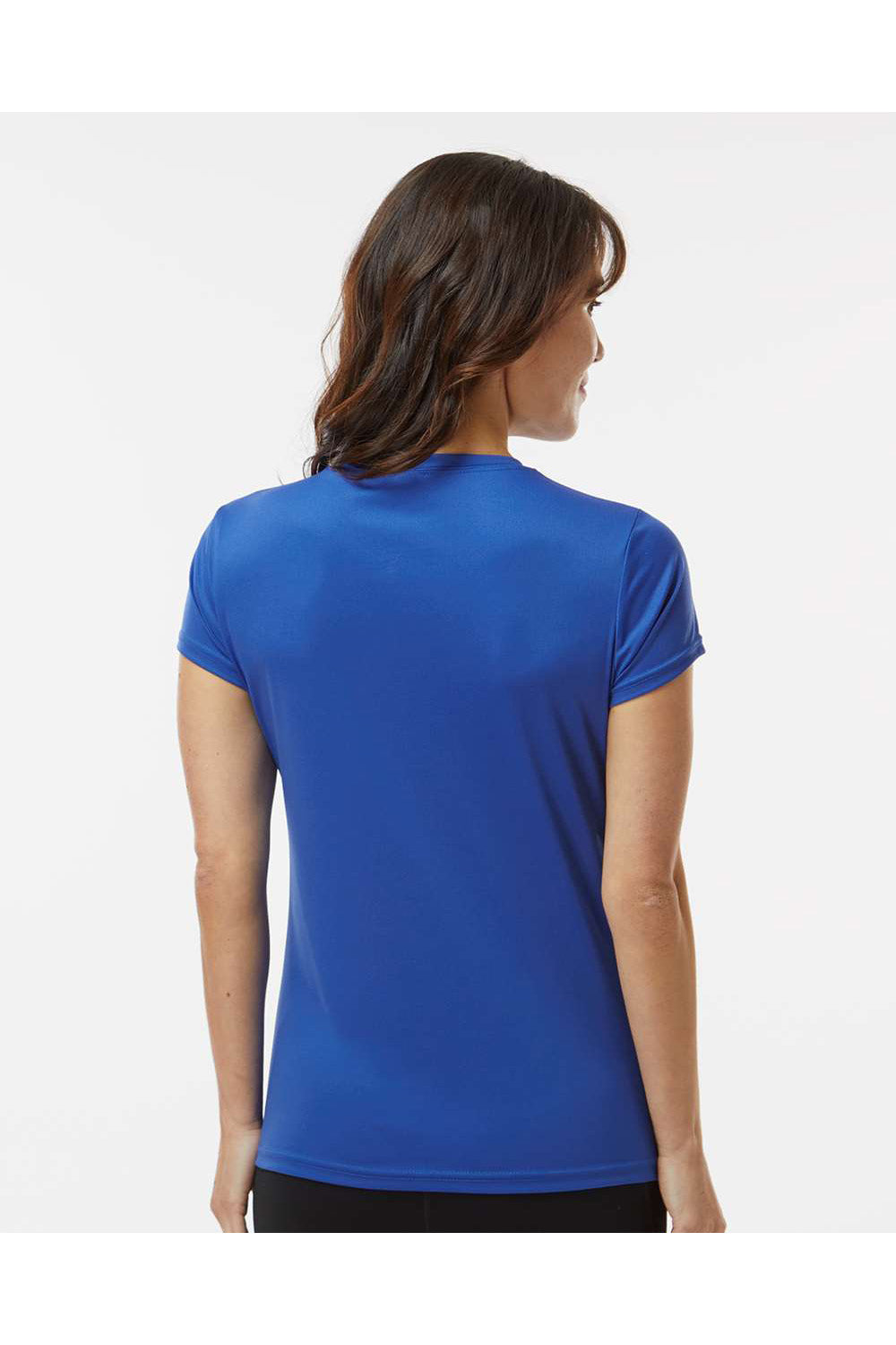 Paragon 204 Womens Islander Performance Short Sleeve Crewneck T-Shirt Royal Blue Model Back