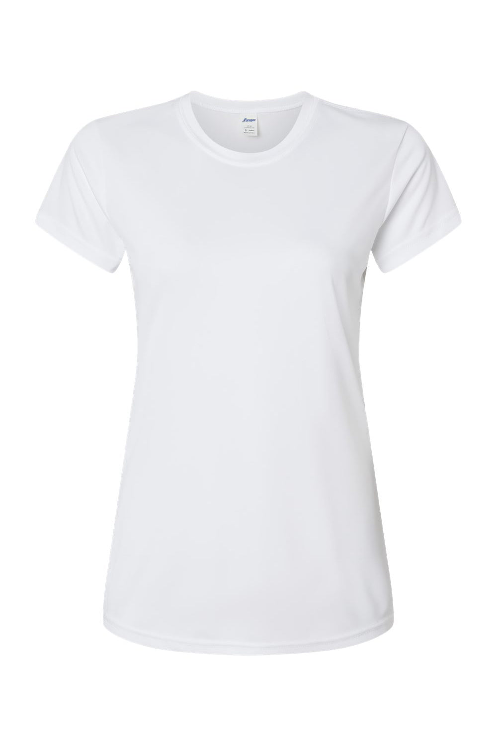 Paragon 204 Womens Islander Performance Short Sleeve Crewneck T-Shirt White Flat Front