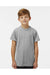 Paragon 208Y Youth Islander Performance Short Sleeve Crewneck T-Shirt Heather Grey Model Front