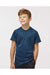 Paragon 208Y Youth Islander Performance Short Sleeve Crewneck T-Shirt Navy Blue Model Front