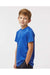 Paragon 208Y Youth Islander Performance Short Sleeve Crewneck T-Shirt Royal Blue Model Side