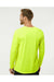 Paragon 210 Mens Islander Performance Long Sleeve Crewneck T-Shirt Safety Green Model Back